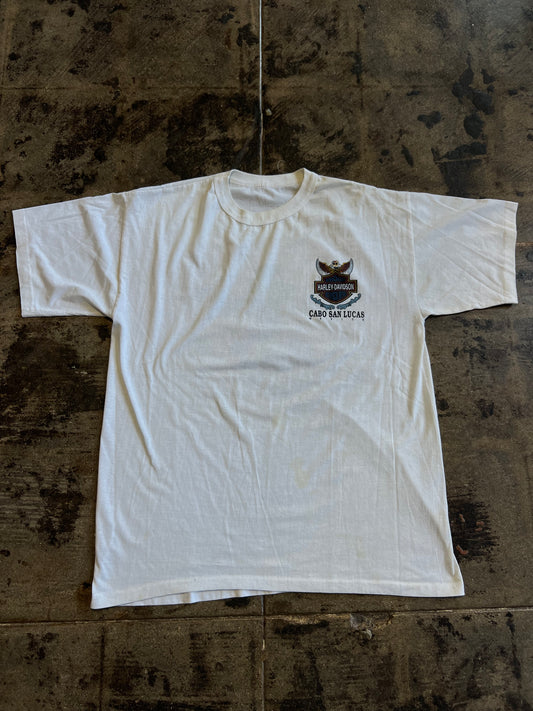 WHITE HARLEY DAVIDSON CABO TEE