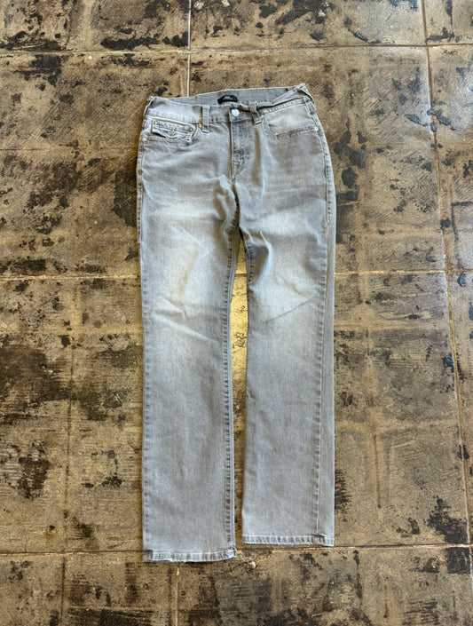 TRUE RELIGION GREY JEAN RICKY STRAIGHT
