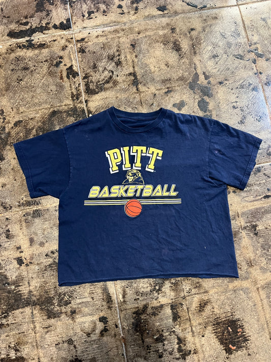 PITT BASKETBALL TEE SZ: MED CROPPED