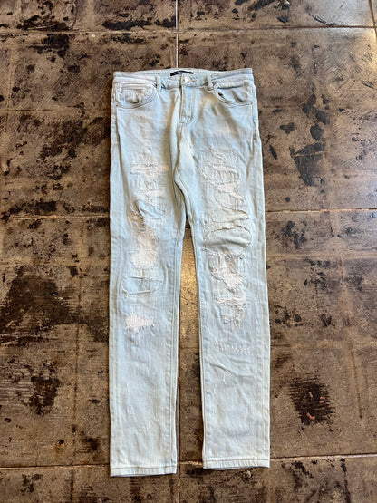 EMBELLISH JEANS SZ: 32X32