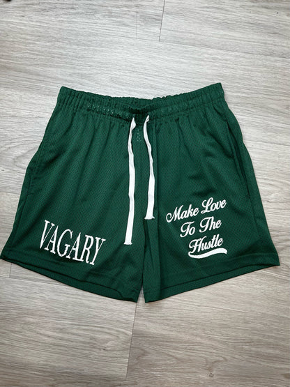 GREEN VAGARY MESH SHORTS