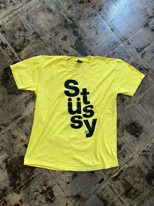 YELLOW STUSSY TEE / L