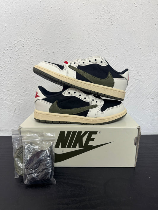 JORDAN 1 LOW TRAVIS SCOTT OLIVE (PS)