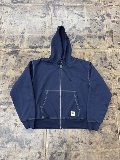 STUSSY DOUBLE FACE LABEL ZIP UP