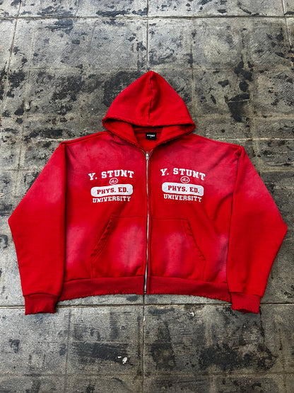 STUNT RED UNIVERSITY ZIP UP