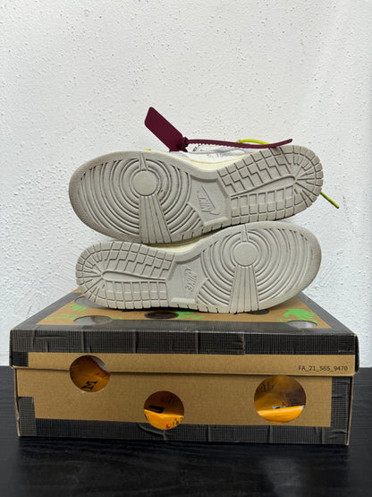 DUNK LOW OFF WHITE LOT 8 (USED)