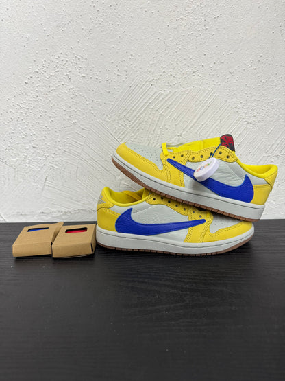 JORDAN 1 LOW TRAVIS SCOTT CANARY YELLOW (NB)