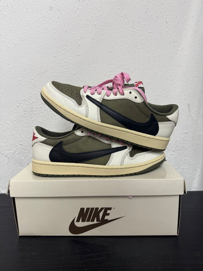 JORDAN 1 LOW TRAVIS SCOTT MEDIUM OLIVE (USED)