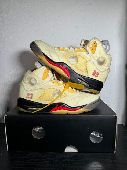 JORDAN 5 OFF WHITE SAIL (USED)