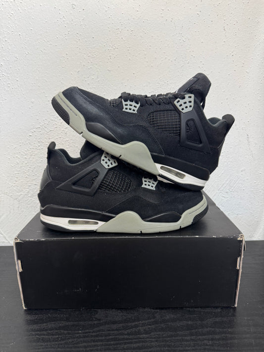 JORDAN 4 BLACK CANVAS(USED)