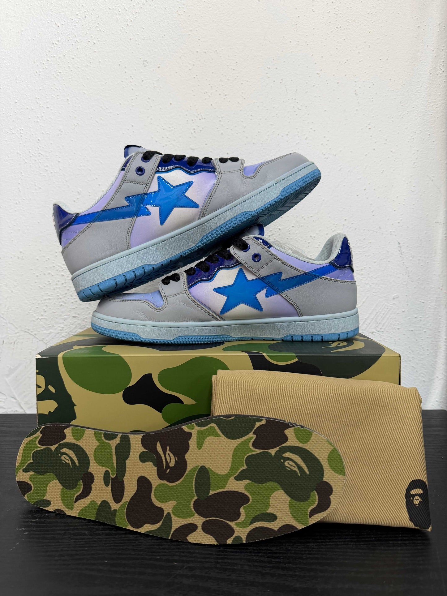 BAPE SK8 STA BLUE/WHT (USED)