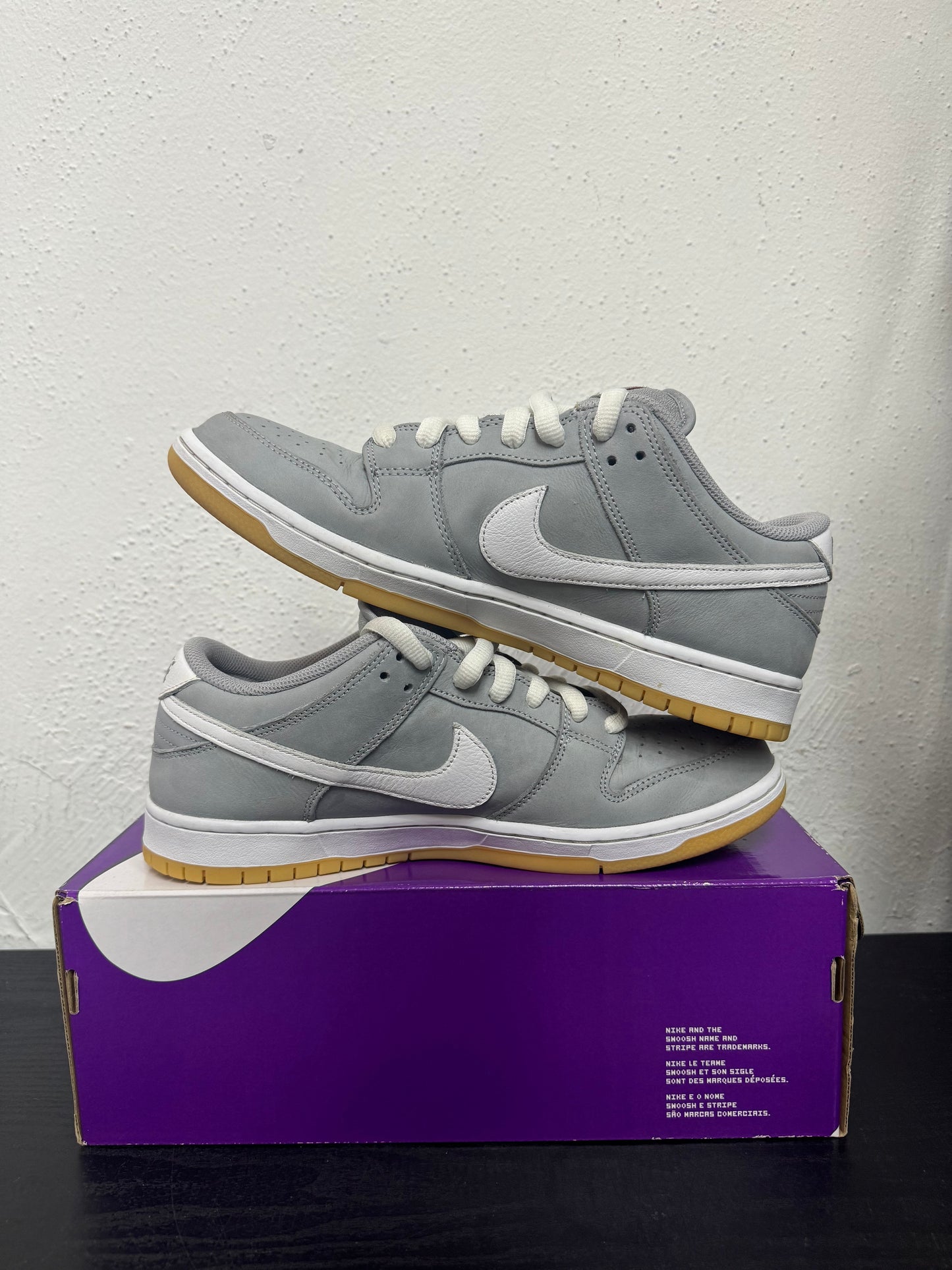 NIKE DUNK LOW SB ORANGE LABEL WOL GREY (USED)