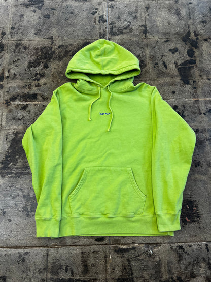 SUPREME MINI LOGO GREEN HOODIE