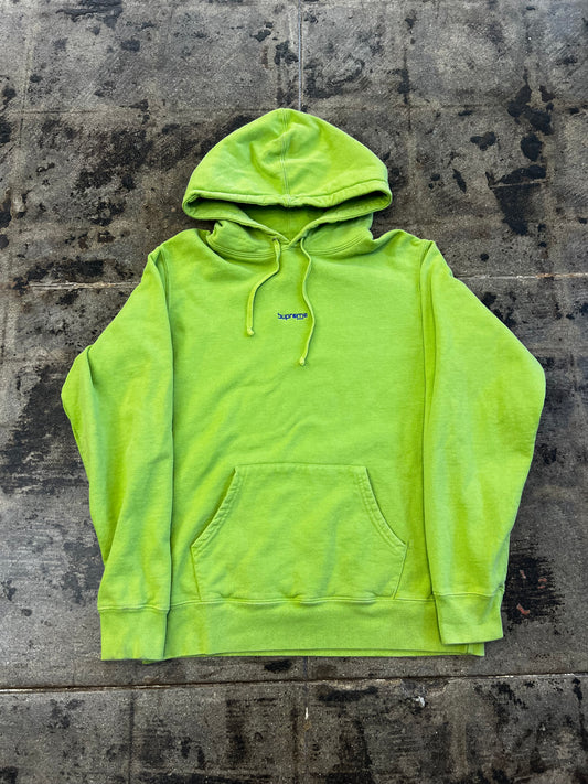 SUPREME MINI LOGO GREEN HOODIE