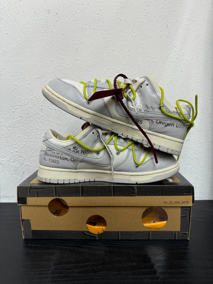 DUNK LOW OFF WHITE LOT 8 (USED)