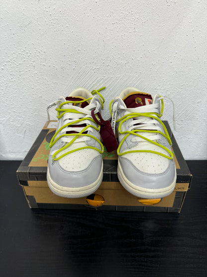 DUNK LOW OFF WHITE LOT 8 (USED)