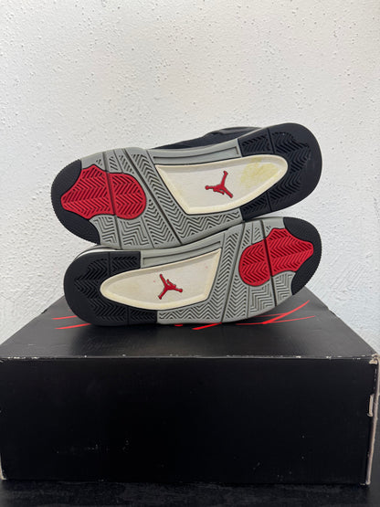 JORDAN 4 BLACK CANVAS(USED)