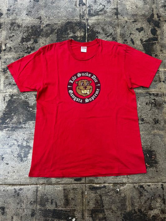 SUPREME LIFE SUCKS DIE RED TEE